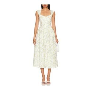 Bardot 'Malea' White Linen Midi Dress Size 4 - NWT